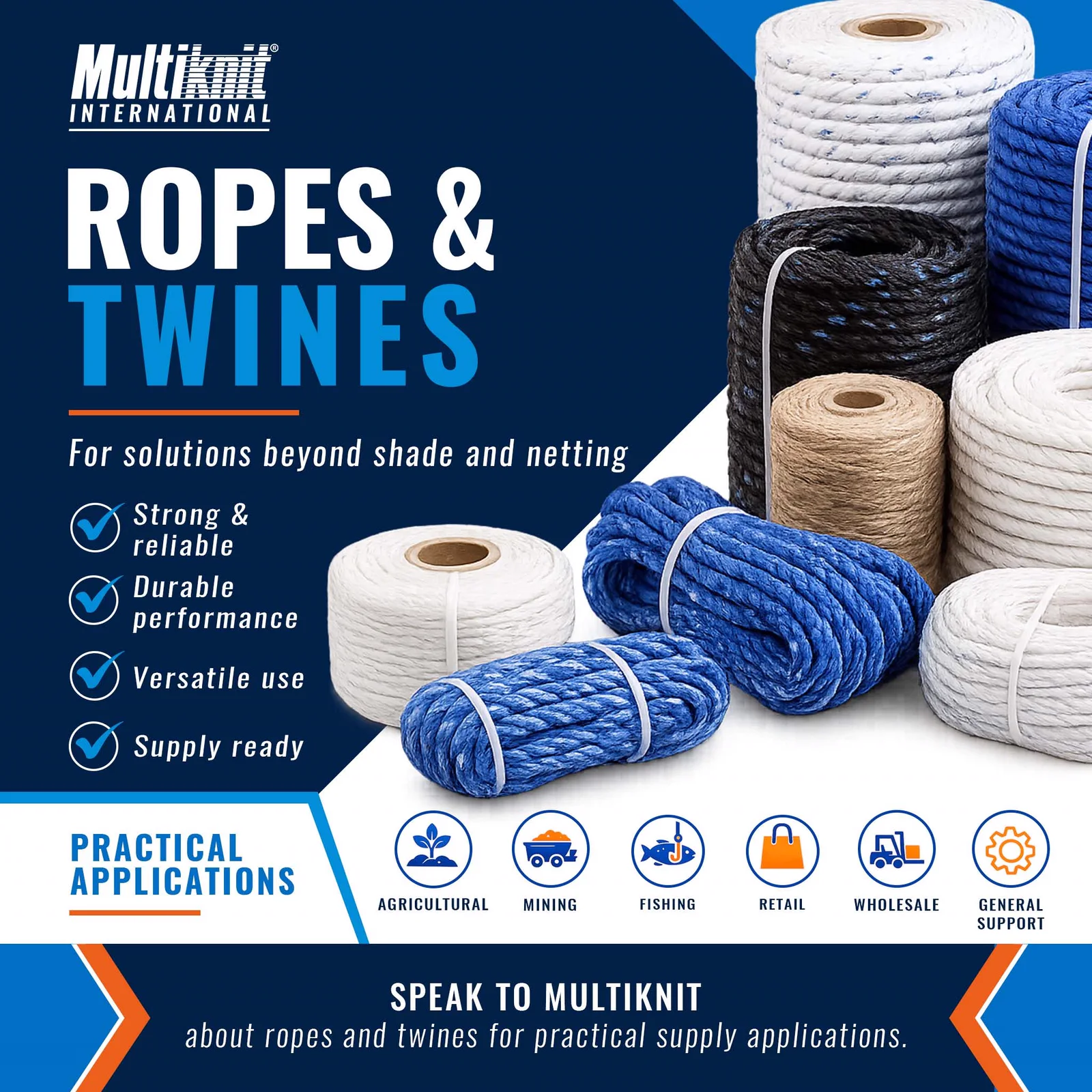 Multiknit ropes and twines product campaign